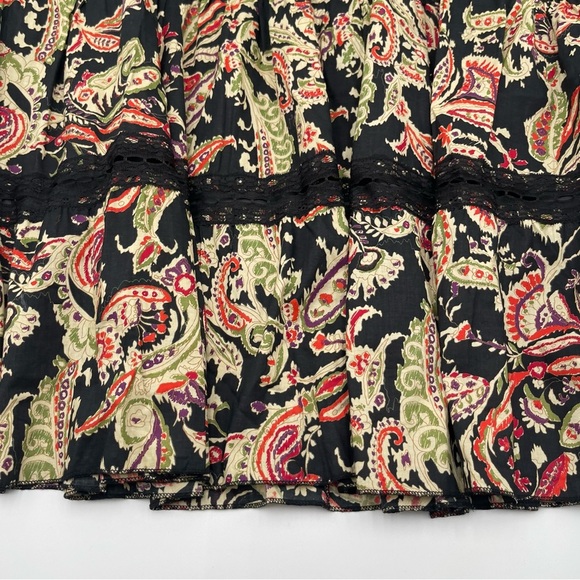 Vintage d. Jeans Mixed Fabric Floral Tiered Maxi Skirt Size 14 Boho Y2K New - Picture 8 of 14